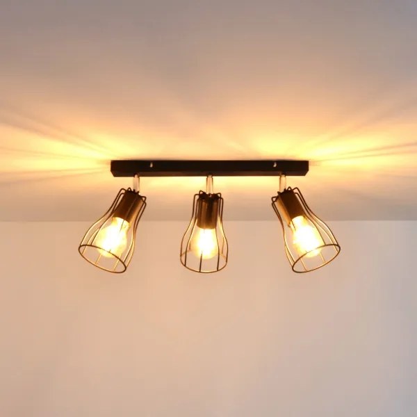 LED Spot TUBE II 3xE27/15W/230V negru