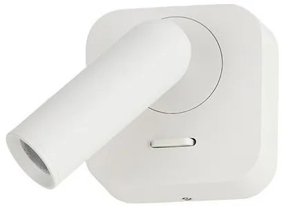 Aplica cu Spot LED reglabil LUGANO square alba