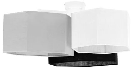 Lustră aplicată Duolla ROLLER TRIO HEX 3xE27/15W/230V negru/gri/alb