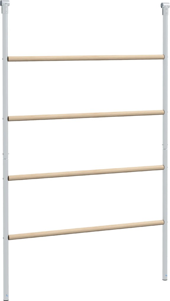 PawHut Suport pentru Găini pe 4 Niveluri, Posatoiu din Lemn și Oțel Galvanizat, Scară pentru Coteț, 4-6 Găini, 140x86x2,5 cm, Lemn Natural | Aosom Romania