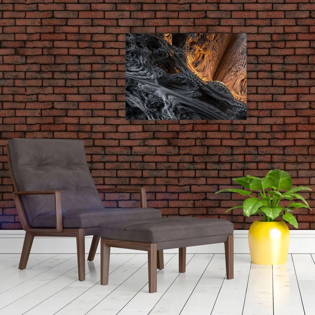 Tablou pe sticlă - Privire spre centru (70x50 cm)