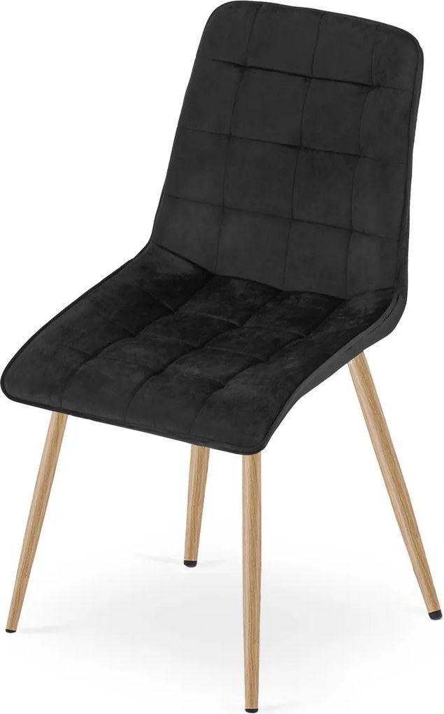 Scaun de masa SPLIT VELVET, neagra