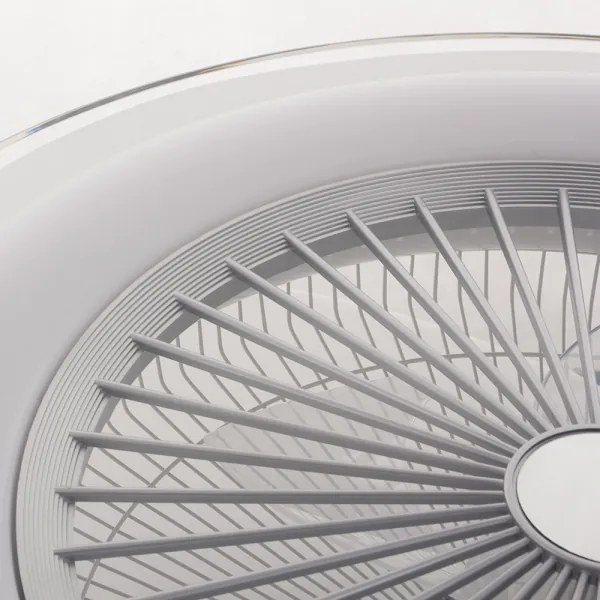 Plafonieră LED dimabilă cu ventilator ZONDA LED/48W/230V argintiu + telecomandă