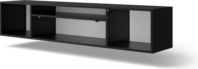 Comodă TV Femur Hanging – 200x41x40 cm – Negru
