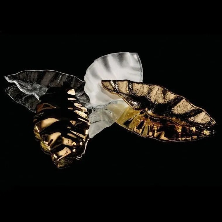 Element decorativ suspendat design frunze care cad din tavan Leaf A clear