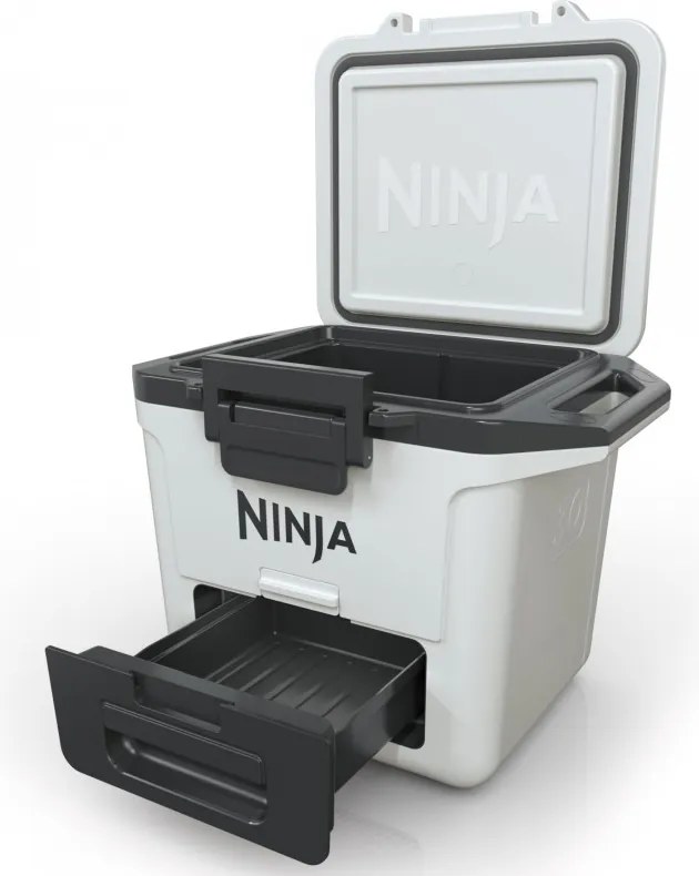 Lada frigorifica Ninja FrostVault FB131EUWH, 28 l, Pasiva, 48 doze, Pastreaza gheata pana la 5 zile, Compartiment uscat, Alb