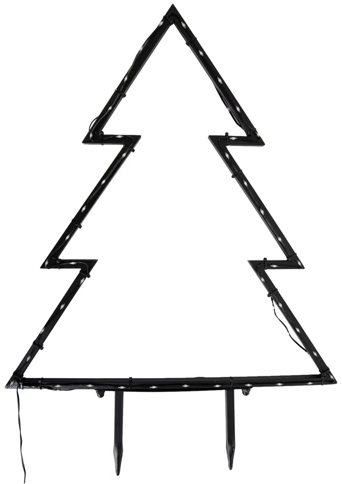 Spotlight de Crăciun negru în formă de brad 54 cm incl. LED IP44 - Kas