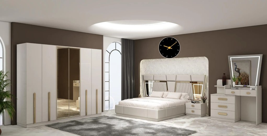 DORMITOR COMPLET REBECA  (saltea si somiera incluse) 160x200cm