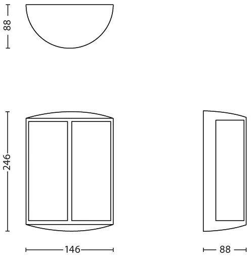 Philips 16464/93/16 - Aplică de perete pentru exterior STOCK LED/6W IP44