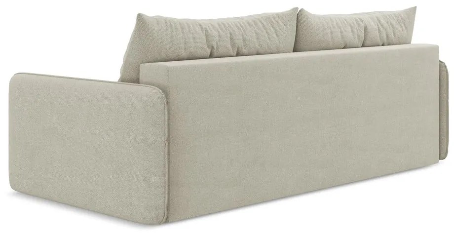 Canapea crem extensibilă/cu spațiu de depozitare 216 cm Nanea – Makamii