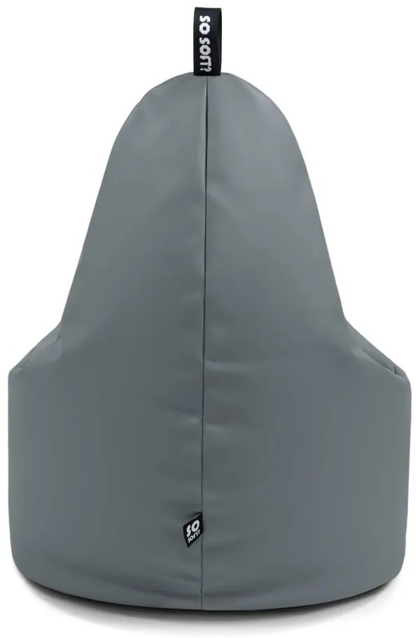 Fotoliu bean bag negru cu tapițerie din imitație de piele Lull L – So Soft?