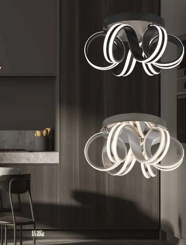 Lustra LED aplicata design modern Belle argintiu