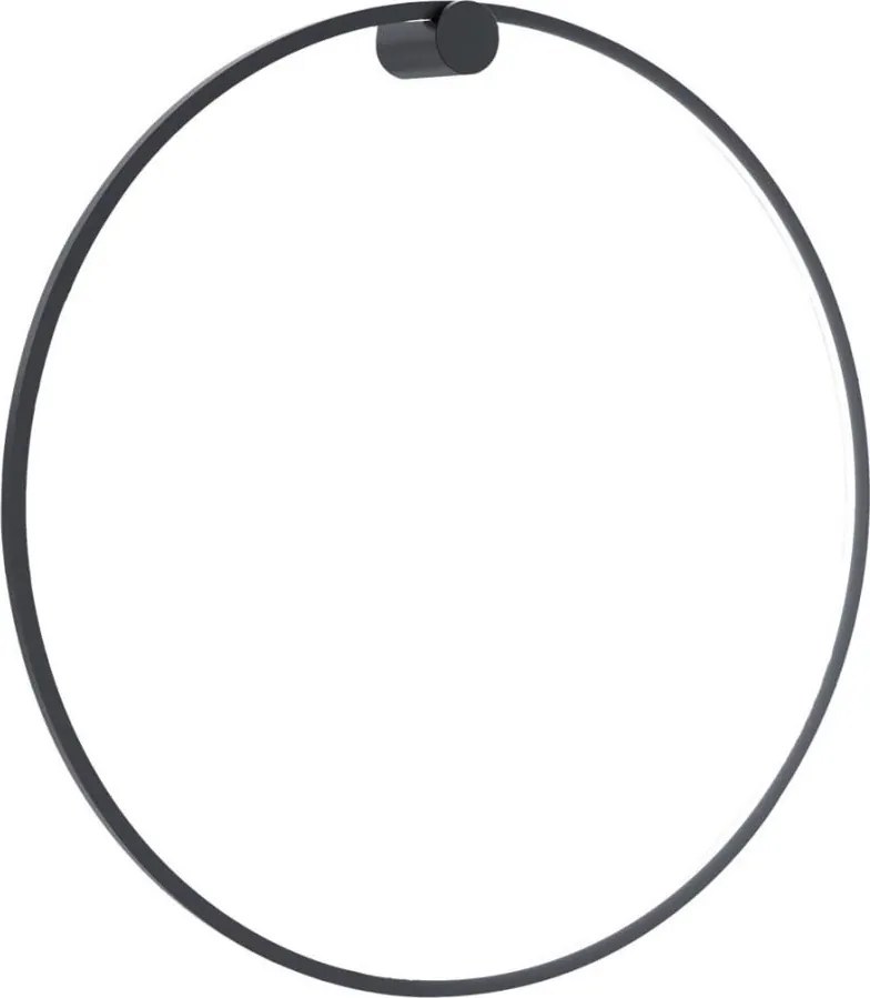 Aplica de perete LED SATURNO, 46 W, 230 V, Ø 80 cm, IP44, negru