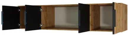 Suprastructură dulap Lenona Lux D4 (Stejar wotan + Negru) . 1104484