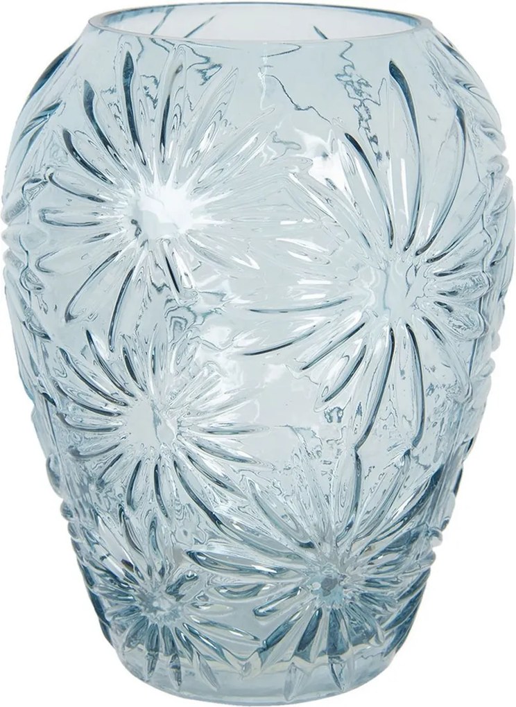 Vaza pentru flori din sticla albastra Ø 16 cm x 20 h