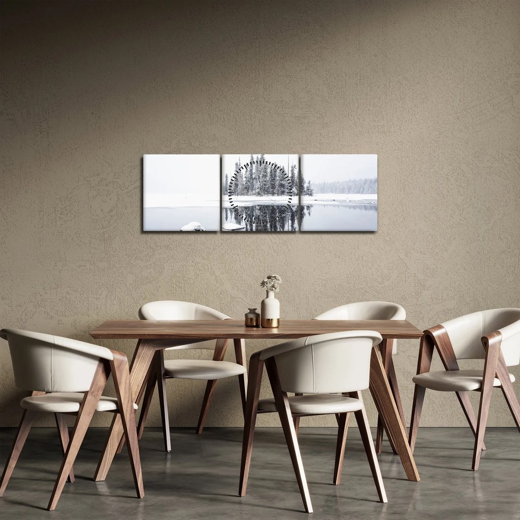 Tablou - A fost alb (cu ceas) (90x30 cm)
