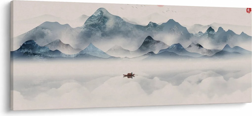 Tablou - Valea munților albaștri (120x50 cm)