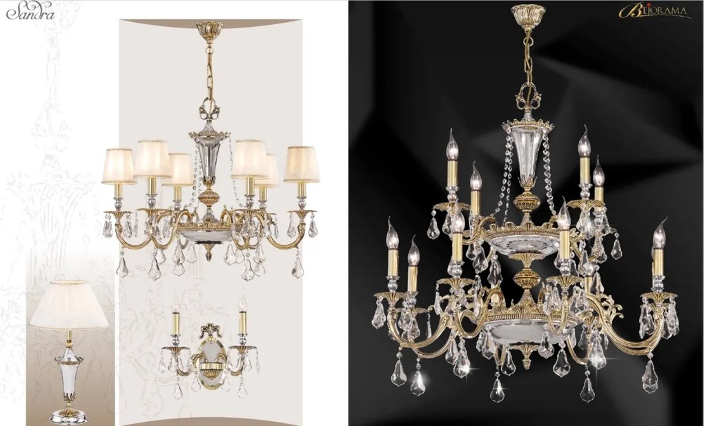 Lustra LUX cu cristale Asfour diametru 55cm Sandra 2605/3 Bejorama