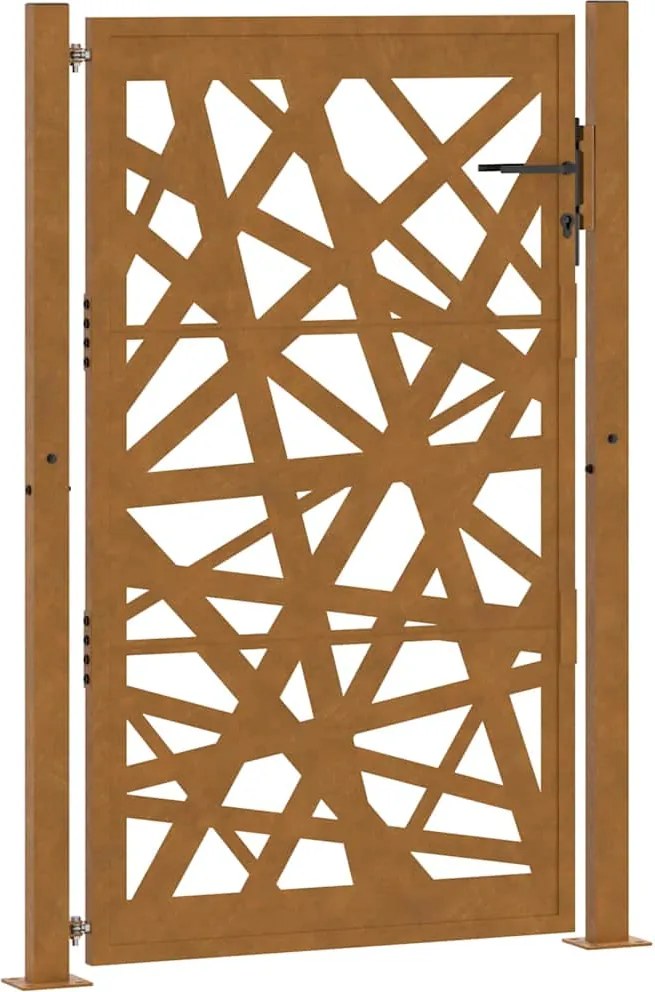 vidaXL Poartă de grădină 100x150 cm, oțel rezistent la intemperii, design luminos