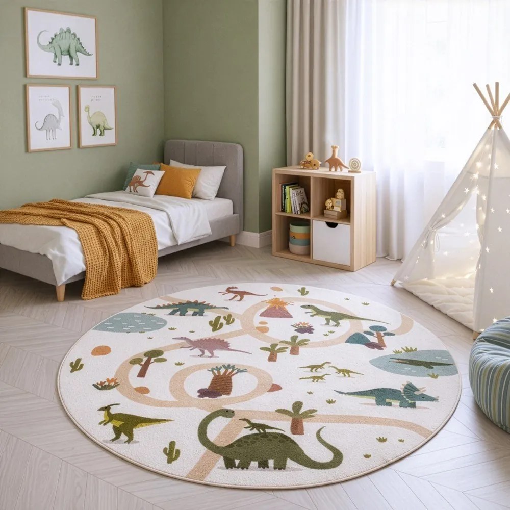 Covor pentru copii lavabil ø120 cm Coco 1131 – Ayyildiz Carpets