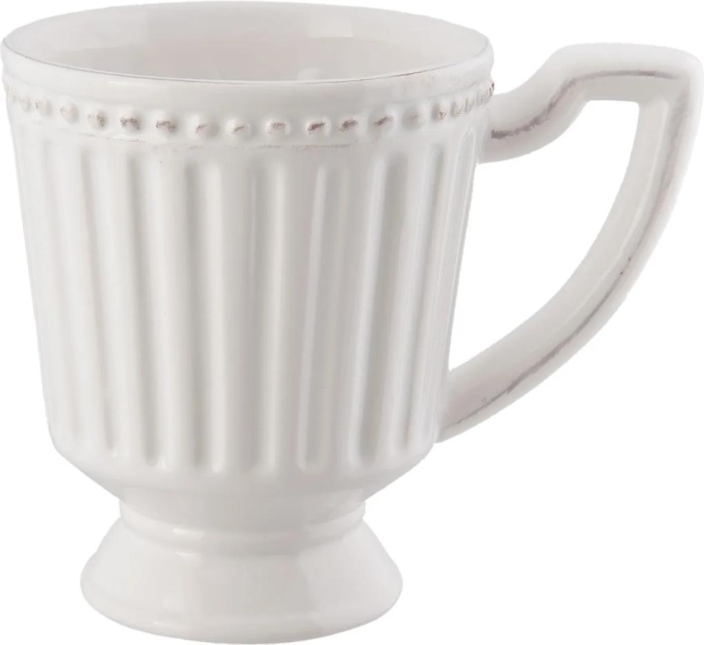 Cana ceramica alba Elegance 14*10*12 cm - 0.3 L