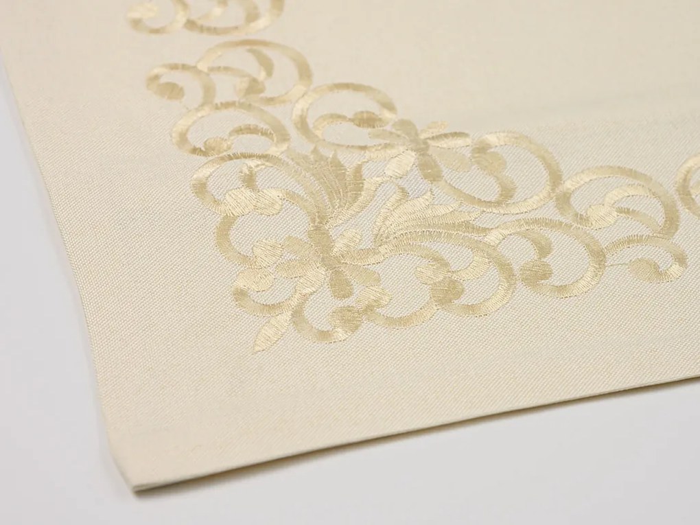 Husa de perna decorativa VINING LEAVES 40x40 cm, crem