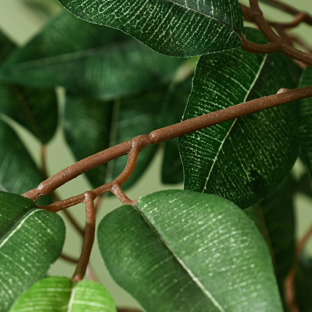 Outsunny Arbre Artificiel Plante Artificiel ficus Inaltime 1,5 m Trunchi Ramuri Liane Imitation Moss Feuilles Grand realism Ghiveci Inclus | Aosom Romania