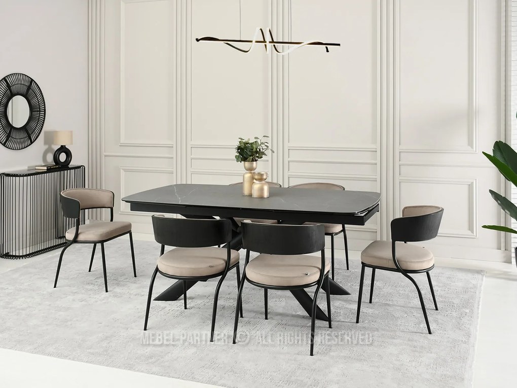 Scaun Marta K (bej + negru). Promo -11%. 1111147