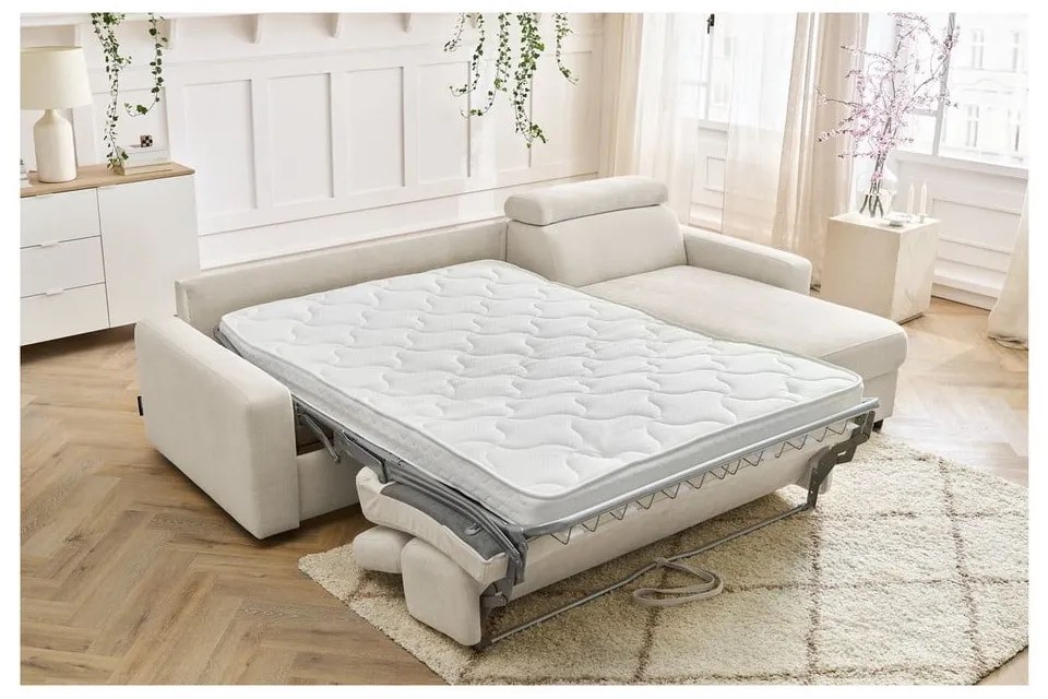 Colțar crem extensibil (cu colț variabil) Monaco – Bobochic Paris