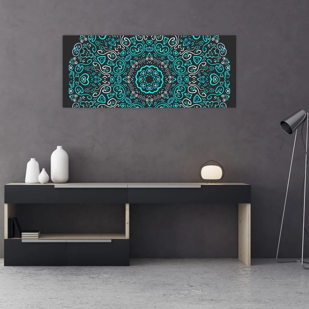 Tablou cu abstracție ornamentală (120x50 cm)