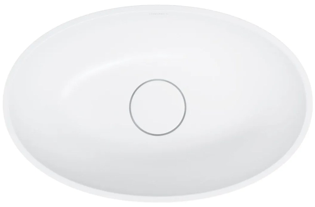 Omnires Shell M+ lavoar 50x32 cm ovale sub blat alb SHELL500UNBM