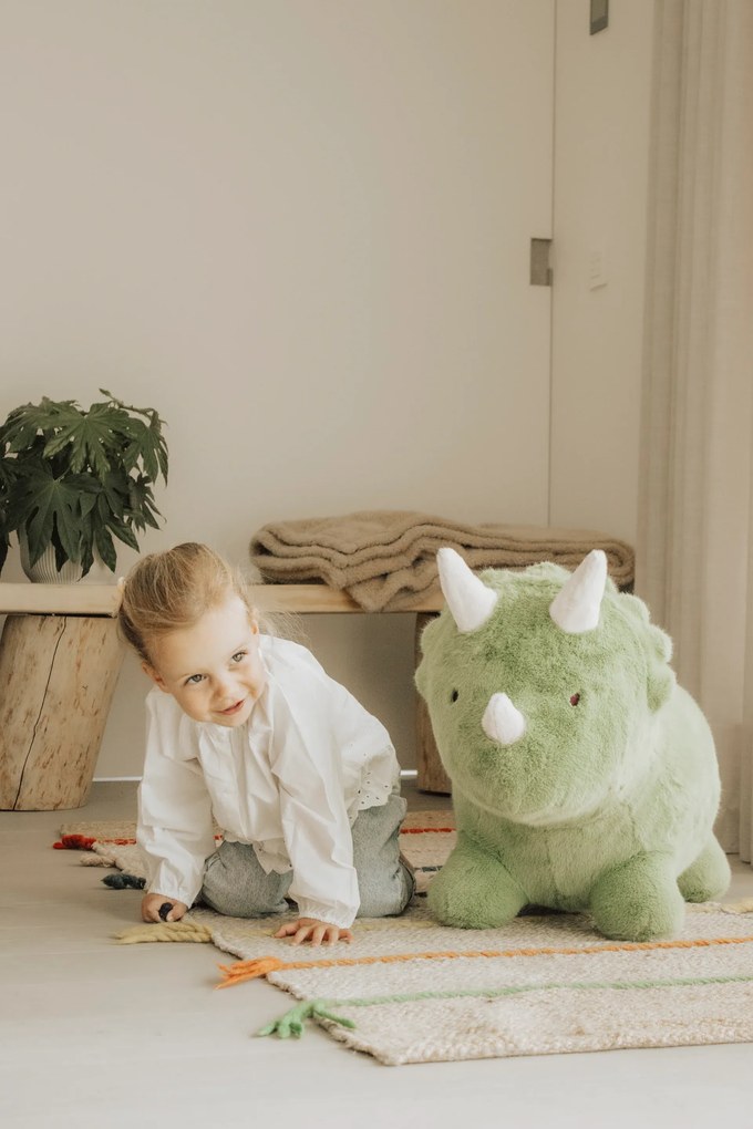 Jucarie gonflabila premium Wild  Soft Soft Bouncy Dino ,   jucarie activa pentru interior, pompa inclusa
