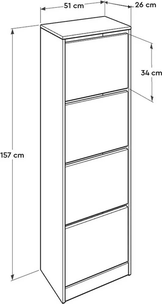 Dulap pentru pantofi Sham White