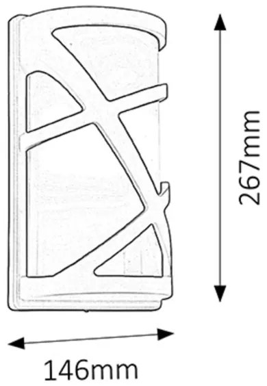 Rabalux 8766 - Corp de iluminat perete exterior DURANGO 1xE27/40W