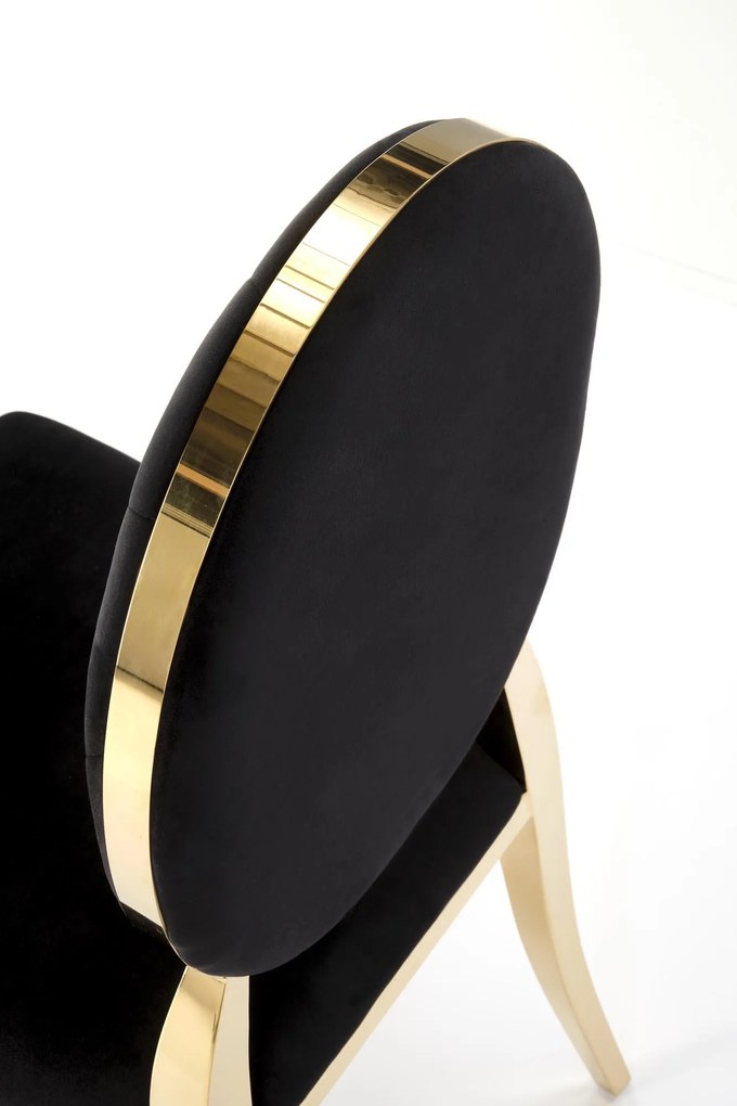 Scaun sufragerie Regino (negru + auriu). 1123671