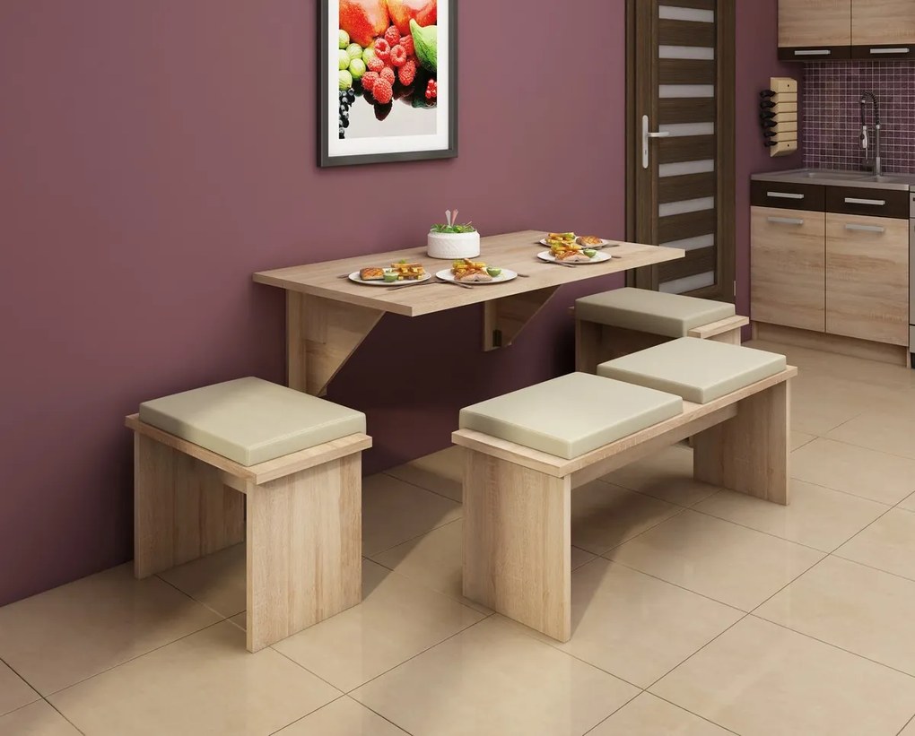 Masă de sufragerie extensibilă Elston 9 B (pentru 4 persoane). 746445