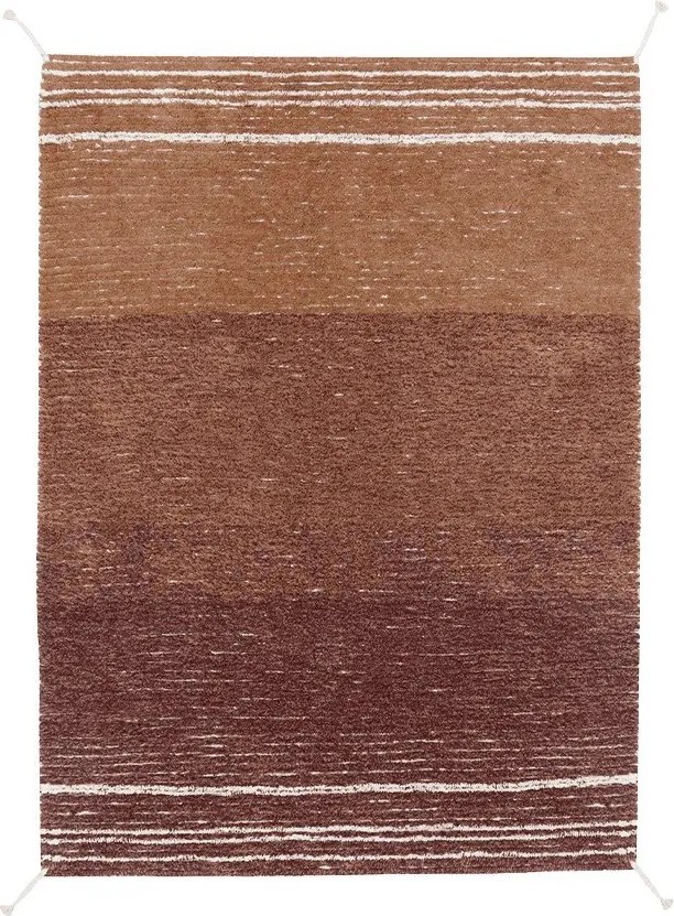 Covor cărămiziu din bumbac 170x240 cm Twin Toffee – Lorena Canals