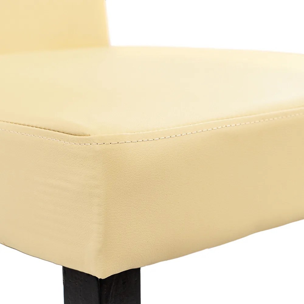 Scaun de sufragerie din piele Kelly, bej