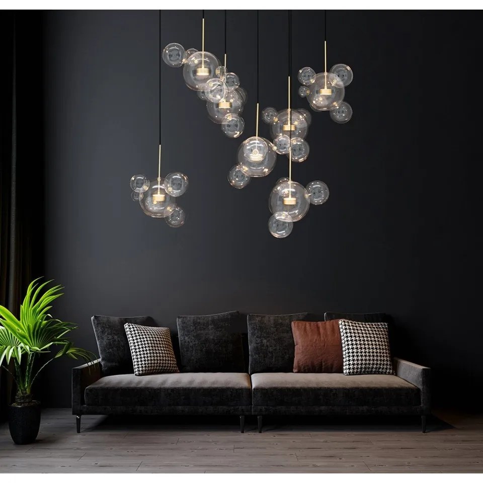 Lustra cu 7 pendule LED design modern Boliccine