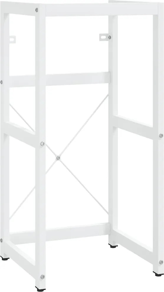 vidaXL Cadru chiuvetă de baie, alb, 40x38x83 cm, fier