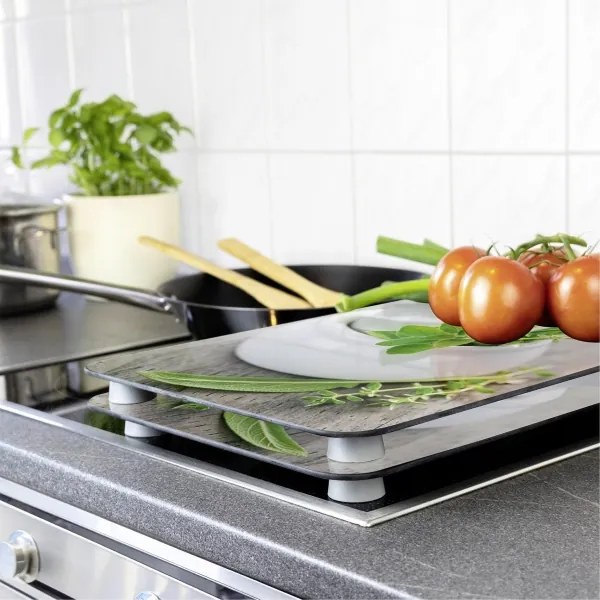 WENKO 2521420100 - Capac pentru plită 52x30 cm multicolor/gri/transparent