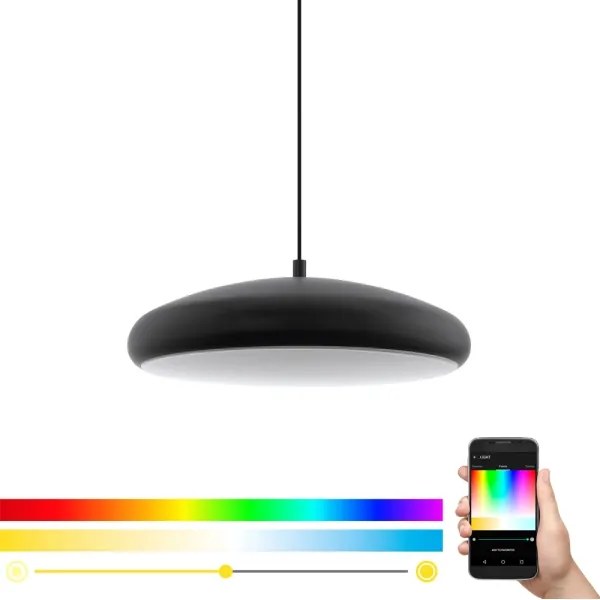 LustrăLED RGBW dimabilă pe cablu Eglo 33328 RIODEVA-C LED/27W/230V black