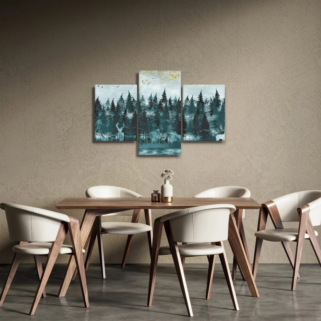 Tablou - Animale din pădure (90x60 cm)
