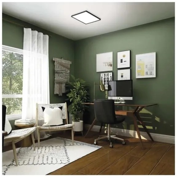 Plafonieră LED FLORI LED/22W/230V 4000K negru 42x42 cm