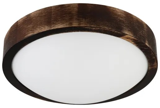 Brilagi - Plafonieră CARVALHO SLIM SMOKEY 1xE27/60W/230V, stejar, Ø 27,5 cm