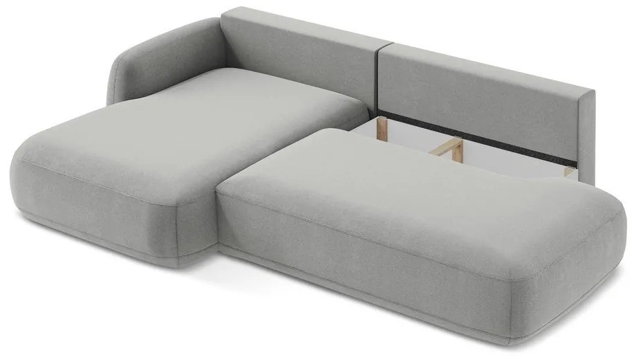 Colțar gri deschis extensibil (cu colț pe partea stângă/cu șezlong) Hale – Makamii