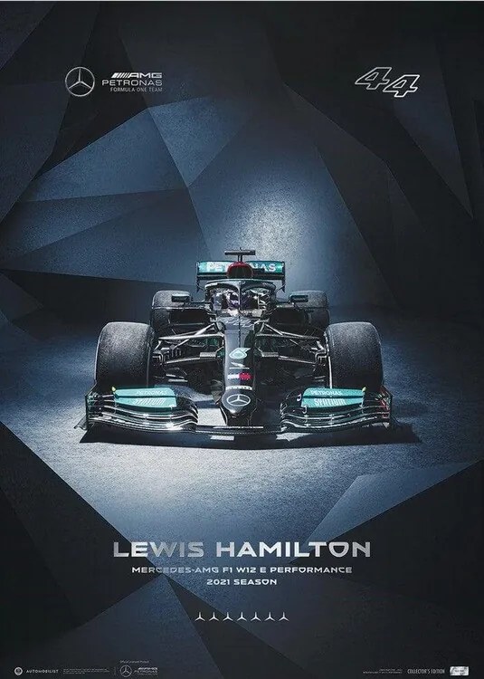 Imprimare de artă MERCEDES-AMG PETRONAS F1 TEAM - LEWIS HAMILTON - 2021, Automobilist