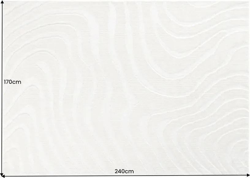 Covor modern cu model in valuri Wave 170x240cm crem-bej