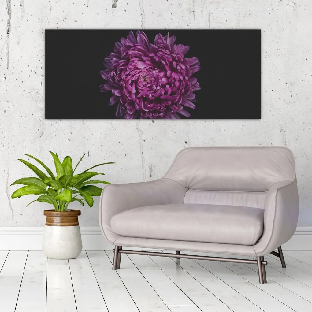 Tablou cu floare violetă (120x50 cm)