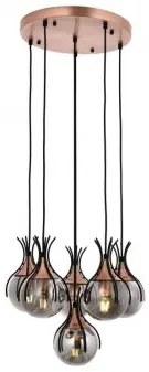 Suspensie moderna 6 becuri E27 AV-1766-6T-BSY AVONI
